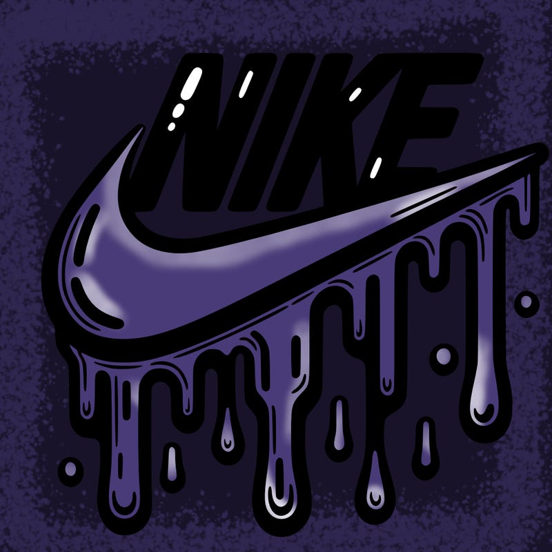 dripping nike logo