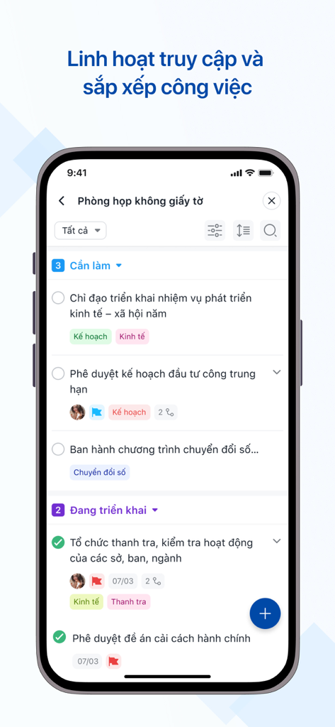 HanoiWork - Interface de l'application HanoiWork pour la gestion et le suivi des tâches gouvernementales