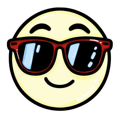 emoji with sunglasses