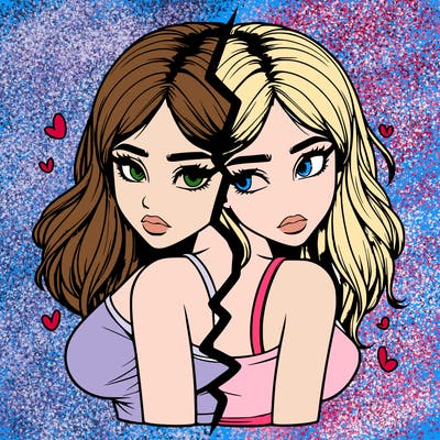 realistic girl split