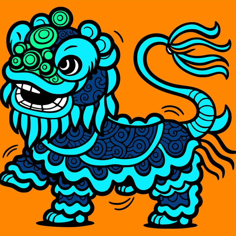 chinese dancing lion