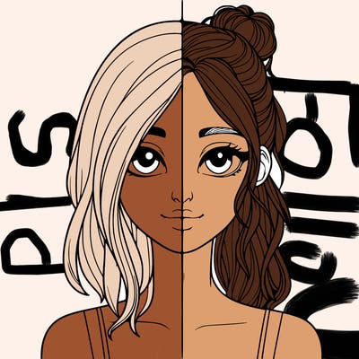 realistic girl split