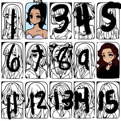 girls that look diffrent anime