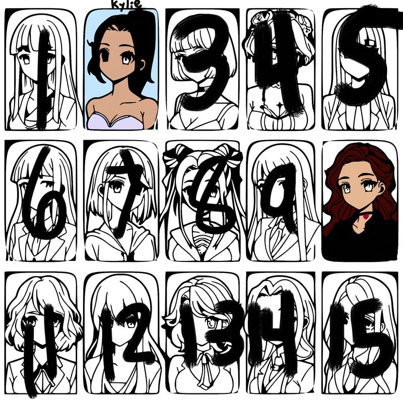 girls that look diffrent anime