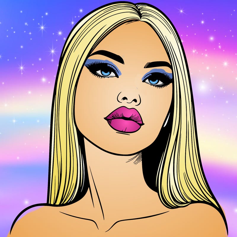 realistic woman with full lips