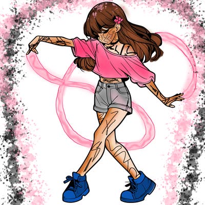 realistic girl danceing