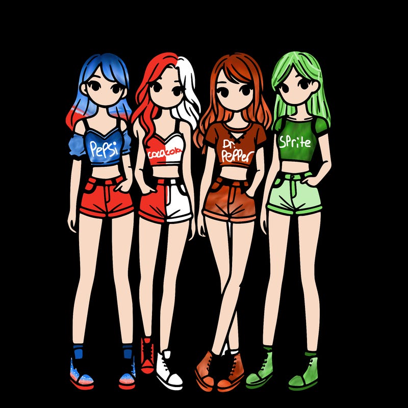 a group of girls wearing crop tops and shorts