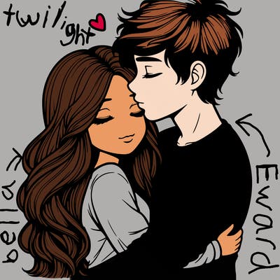 a realistic couple boy and girl hugging and kissing