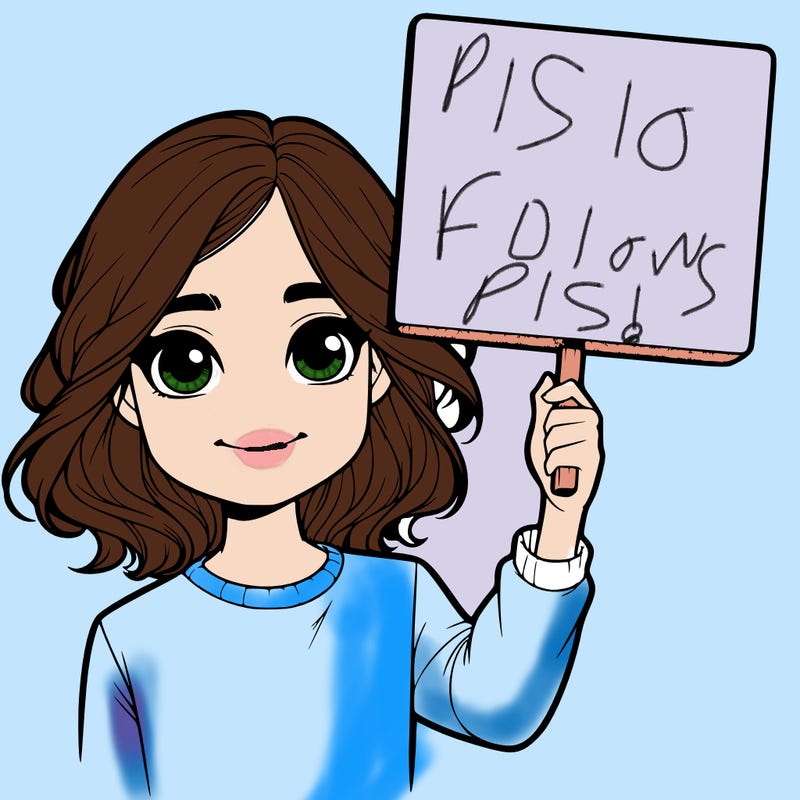 realistic girl holding up a sign