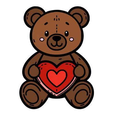 valentines teddy bear or heart