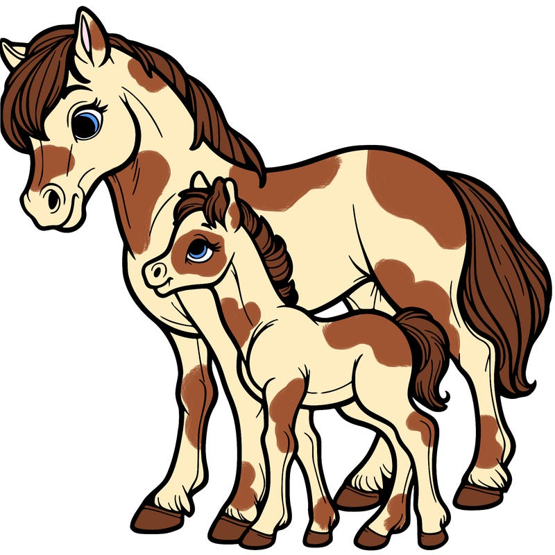 foal and his mother