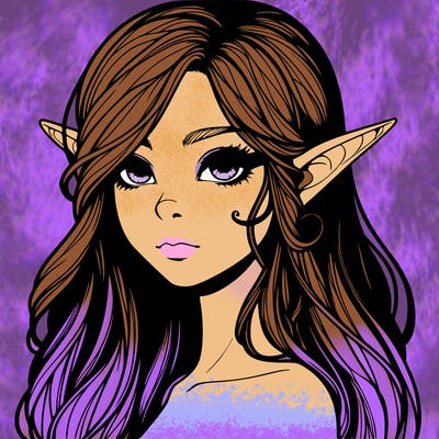 elf girl realistic dark fantasy
