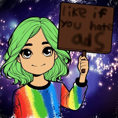 realistic girl holding up a sign