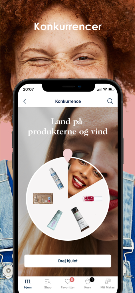 Club Matas - ビューティー製品を獲得するためのスピンザホイールコンペティションを示すクラブマタスアプリのインターフェース。