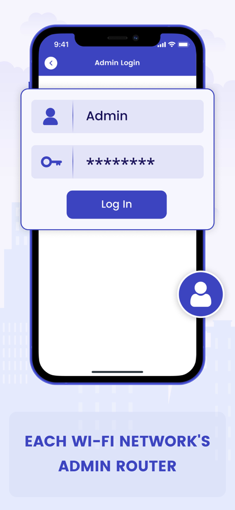Admin login interface for managing Wi-Fi router settings