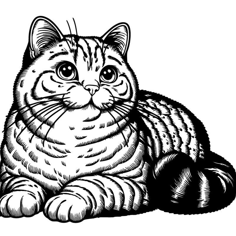 very detailed cat, good for shading, and realistic!