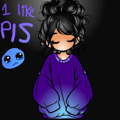 girl with baggy sweatshirt and messy bun