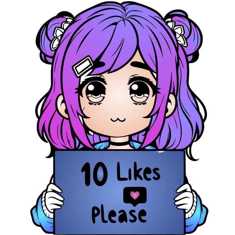 a girl with a sign saying 10 likes please