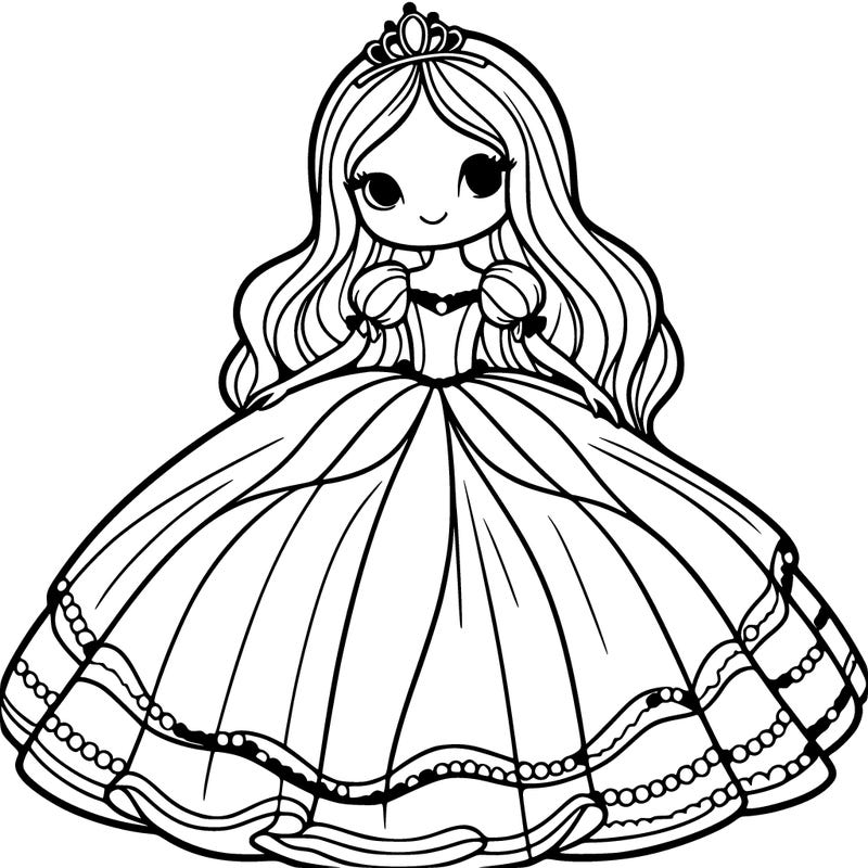 princess in flowing gown