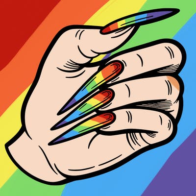 hand with long nails