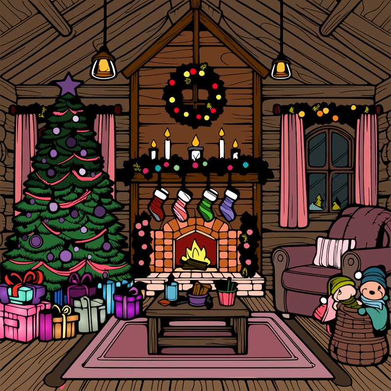christmas house interior