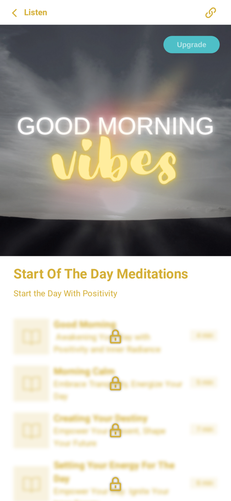 Lit-Vibe: Meditation - Lit Vibe app interface featuring morning meditation activations and premium vibe themes