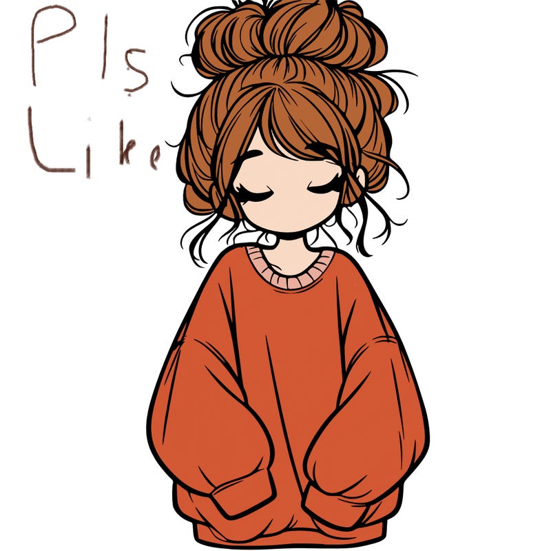 girl with baggy sweatshirt and messy bun