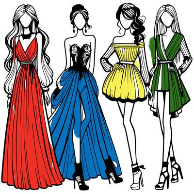 fashion models dresses