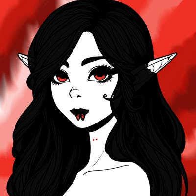 elf girl realistic dark fantasy