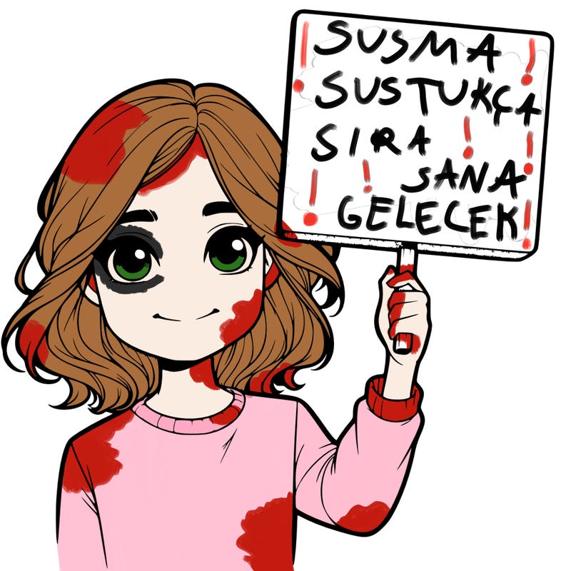 realistic girl holding up a sign