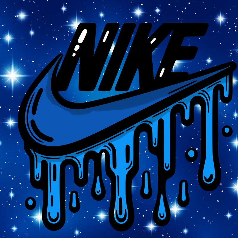 dripping nike logo