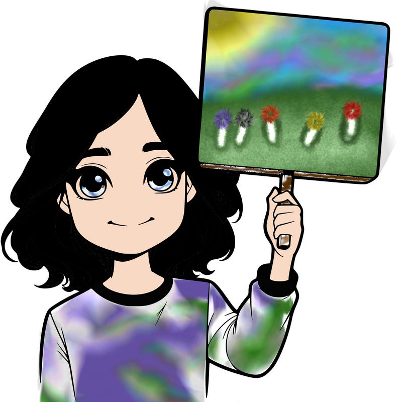 realistic girl holding up a sign