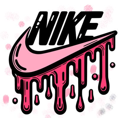 dripping nike logo