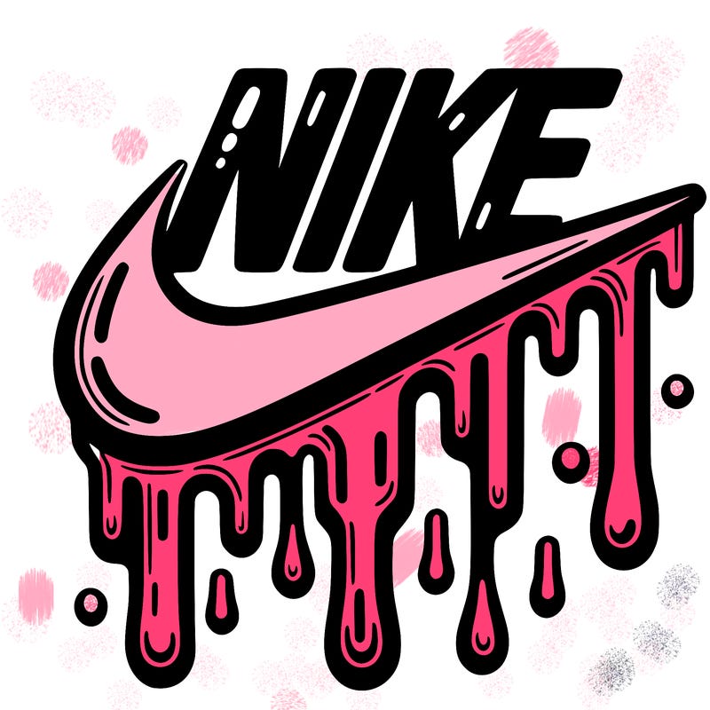 dripping nike logo