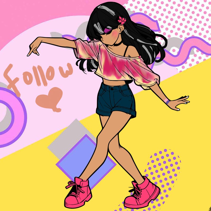 realistic girl danceing