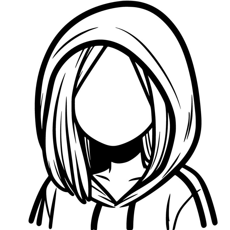 faceless girl with hoodie