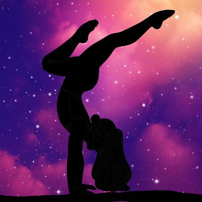 realistic, handstand, gymnastics girl