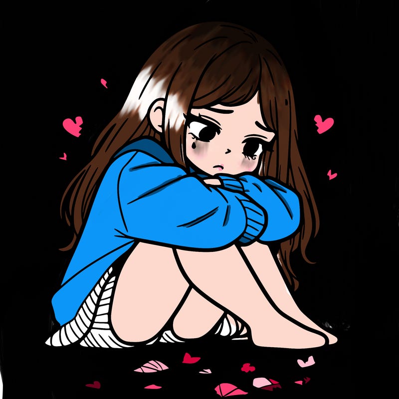 a girl after a breakup