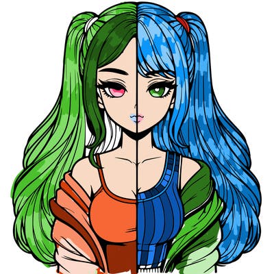 realistic girl split