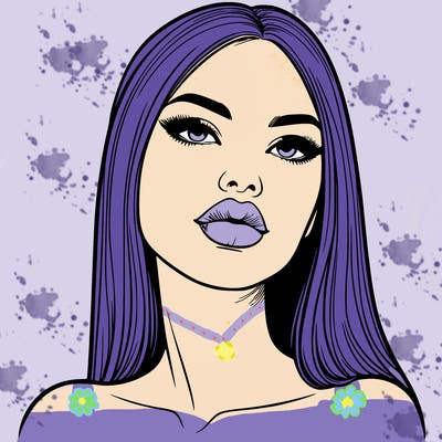 realistic woman with full lips