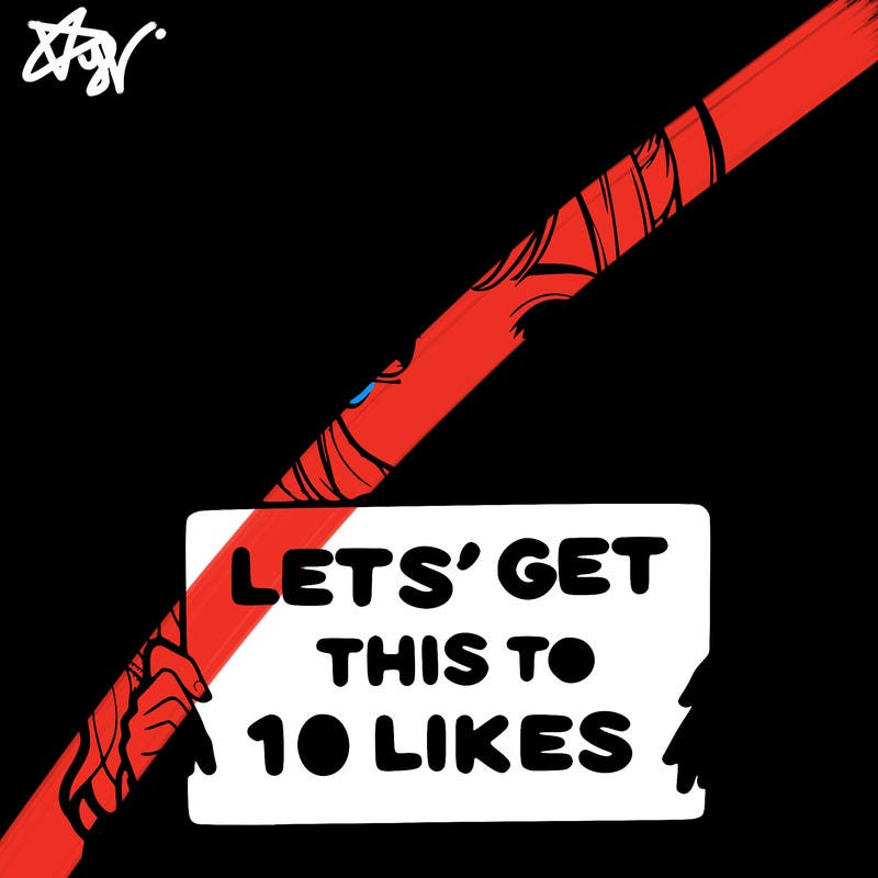 girl holding up sign that says let’s get this to 10 likes realistic