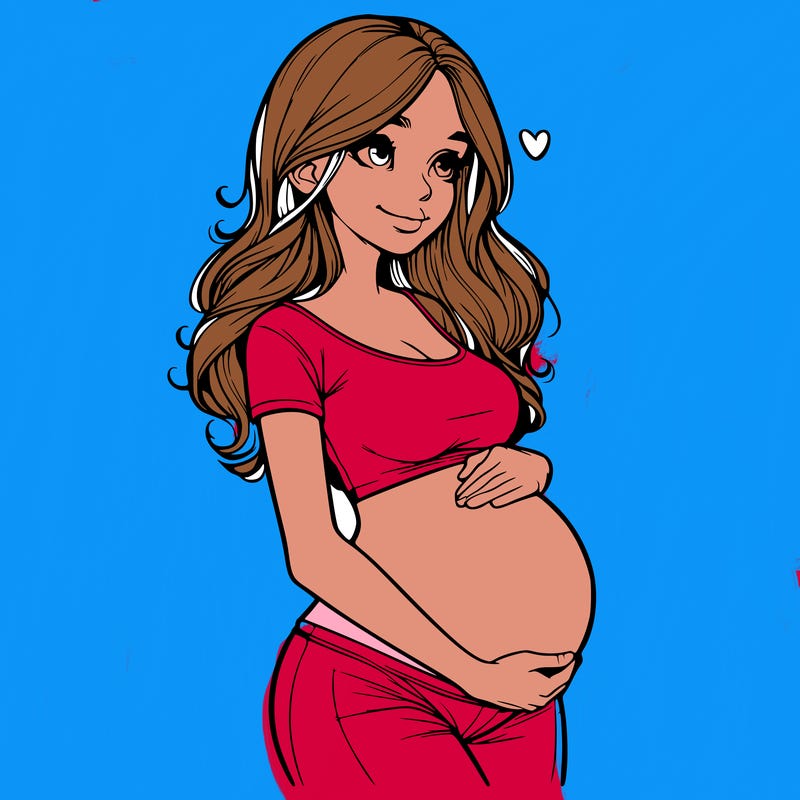 realistic pregnant girl