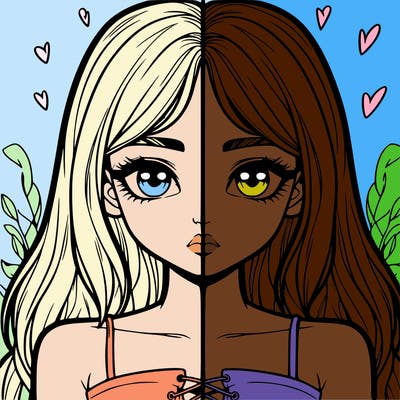 realistic girl split