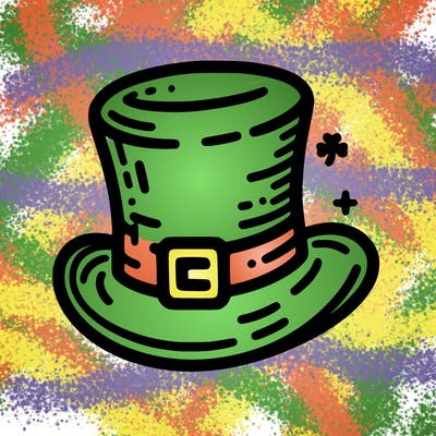 st patrick hat with thin lines