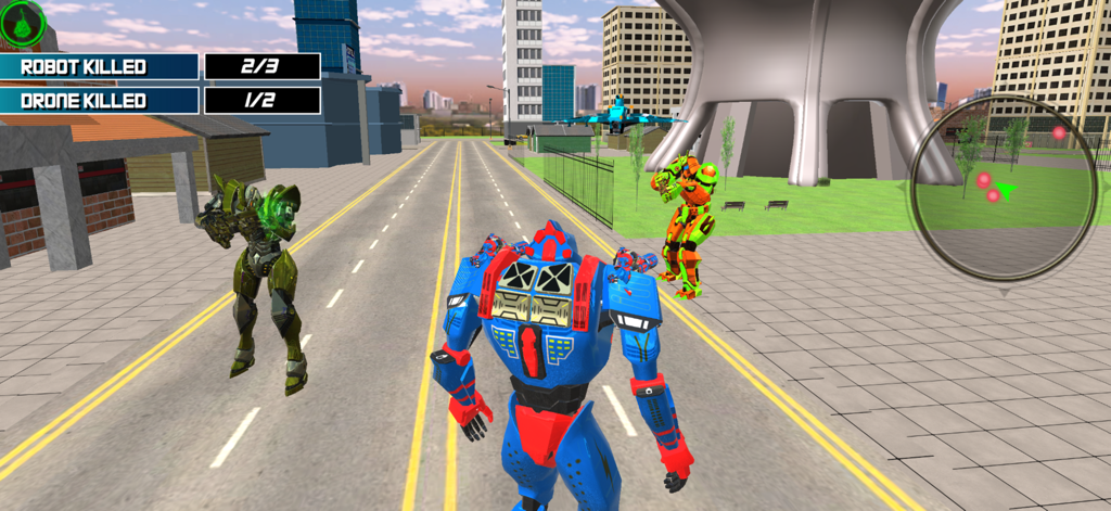 War Machines:Battle Robot Game - Jugabilidad de acción de robots luchando en una calle de ciudad futurista en 3D