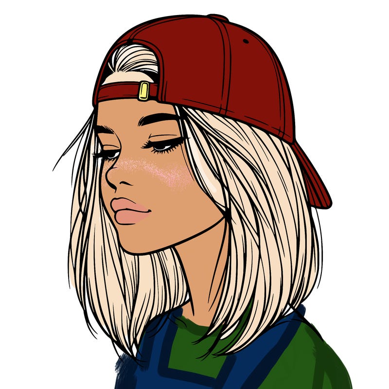 realistic  girl with a backwards hat
