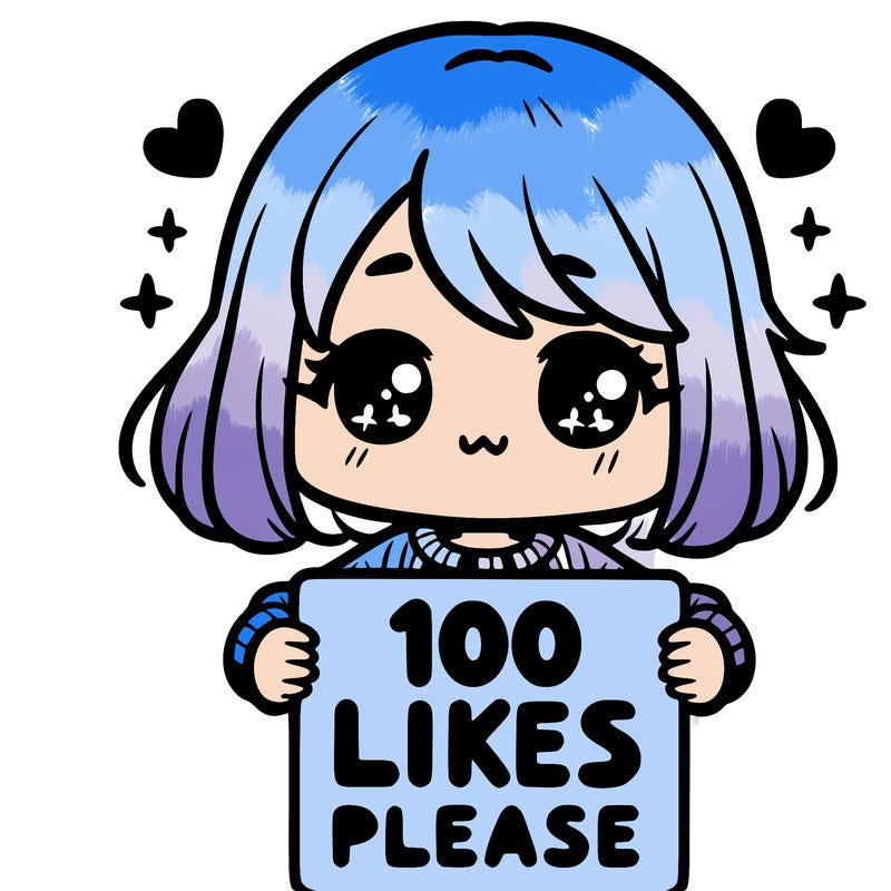 cute girl holding a sign saying 100 likes please