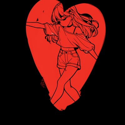 realistic girl danceing