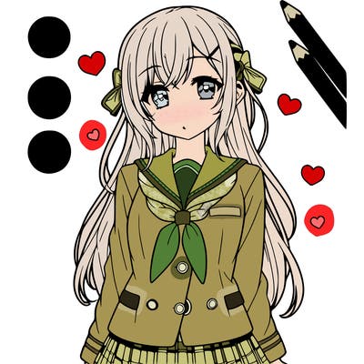 anime girl with school uniform