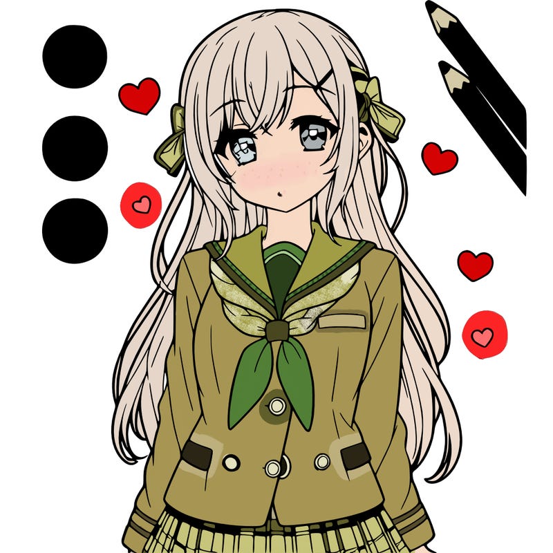 anime girl with school uniform